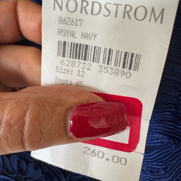 JS COLLECTIONS sleeveless dress, royal blue, and black elegant - Picture 6 of 6